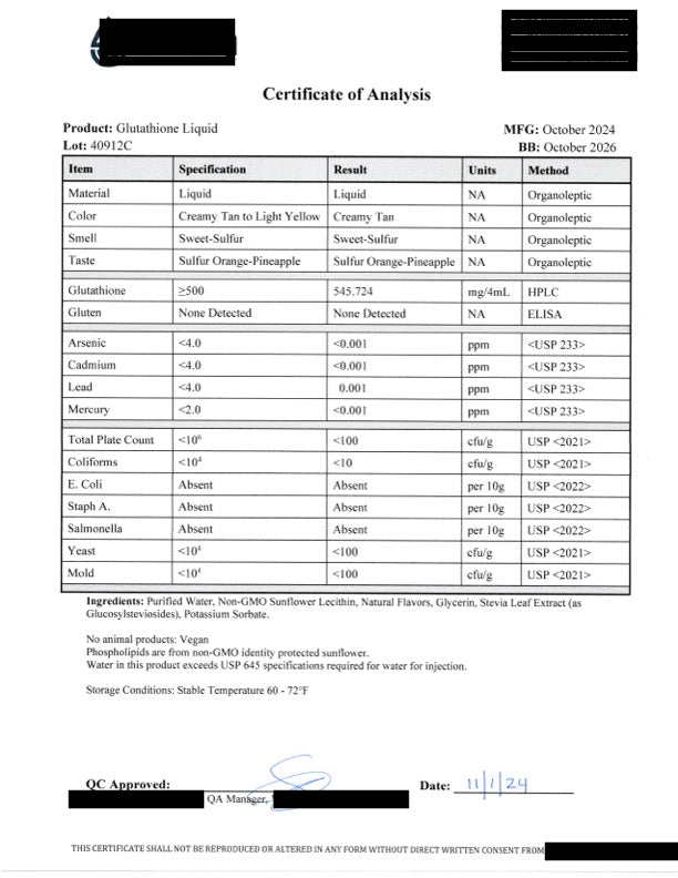 Liposomal Glutathione